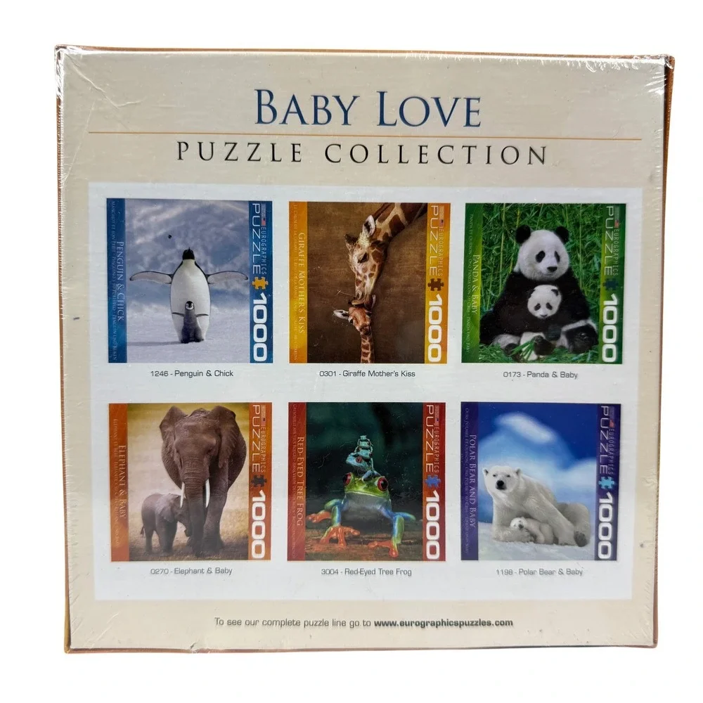 EuroGraphics Giraffe Mother's Kiss 1000 Piece Jigsaw Puzzle New Sealed USA Made